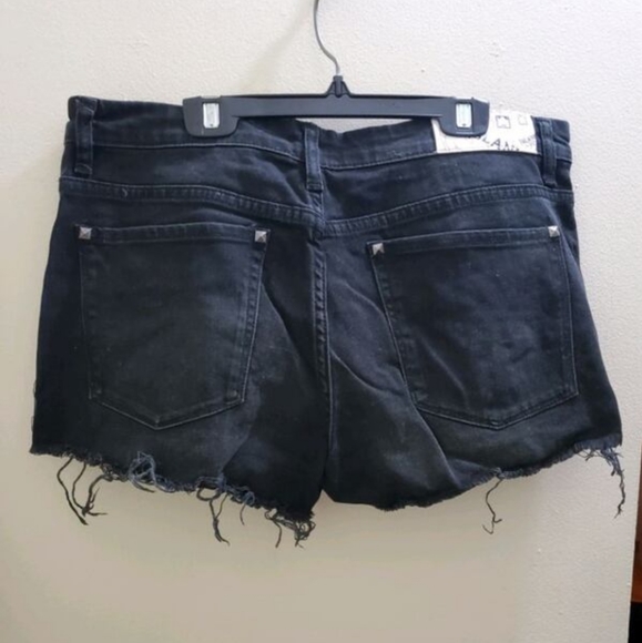 BLANK - BLACK DEMIN SHORTS WITH STUDS - Picture 3 of 4